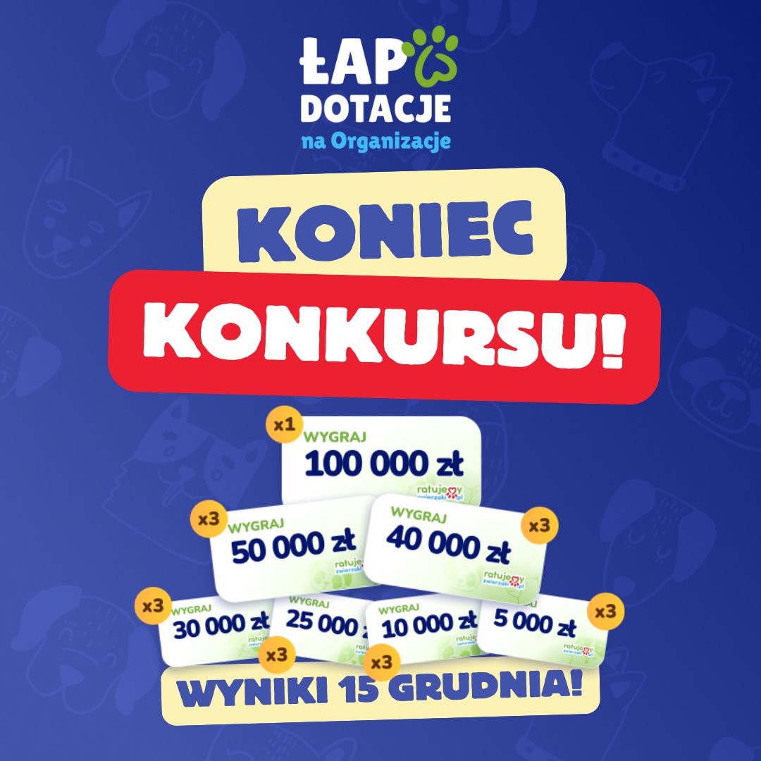 🎉 𝗧𝗼 𝗷𝘂𝘇̇ 𝗸𝗼𝗻𝗶𝗲𝗰 𝗸𝗼𝗻𝗸𝘂𝗿𝘀𝘂 "Ł𝗮𝗽 𝗱𝗼𝘁𝗮𝗰𝗷𝗲 𝗻𝗮 𝗢𝗿𝗴𝗮𝗻𝗶𝘇𝗮𝗰𝗷𝗲!" Dziękujemy wszystkim, którzy wzięli udział w naszym konkursie! Wasze zaangażowanie było niesamowite – pomogliście Waszym ulubionym Fundacjom i Stowarzyszeniom. 𝗗𝗭𝗜𝗘̨𝗞𝗨𝗝𝗘𝗠𝗬!