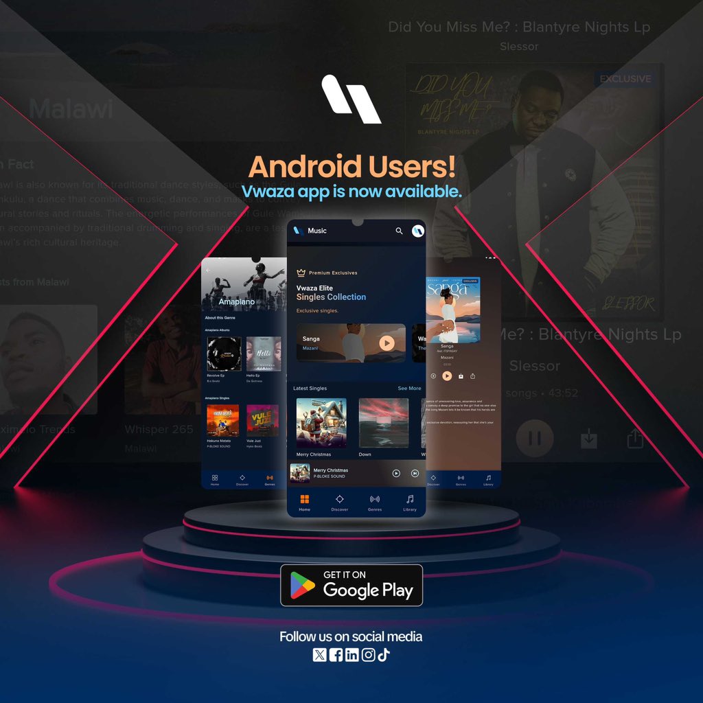 UVM_Tweets's tweet photo. Vwaza app is finally available 🔥🤩let's go download and listen to top quality audios 

https://t.co/6kJFTDzajk

🎶 Stream. Feel. Repeat.

#GuessWhatsComing #TheFutureOfStreaming #Vwaza https://t.co/tJMIabuYe7