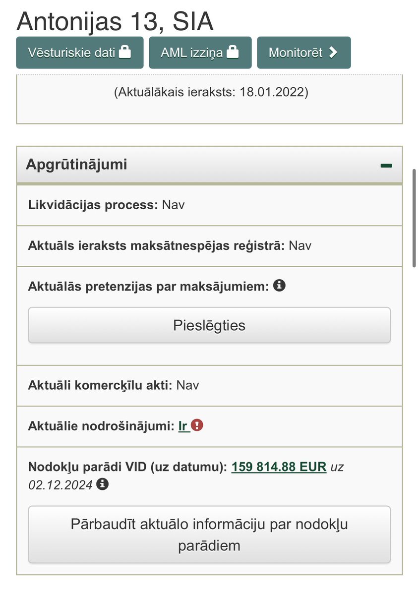 Rīgas lielākā trokšņotāja parāds VIDam šīs vasaras laikā pieaudzis par 70K un sasniedzis 160 K.

Pienesums ekonomikai? 🤷‍♀️