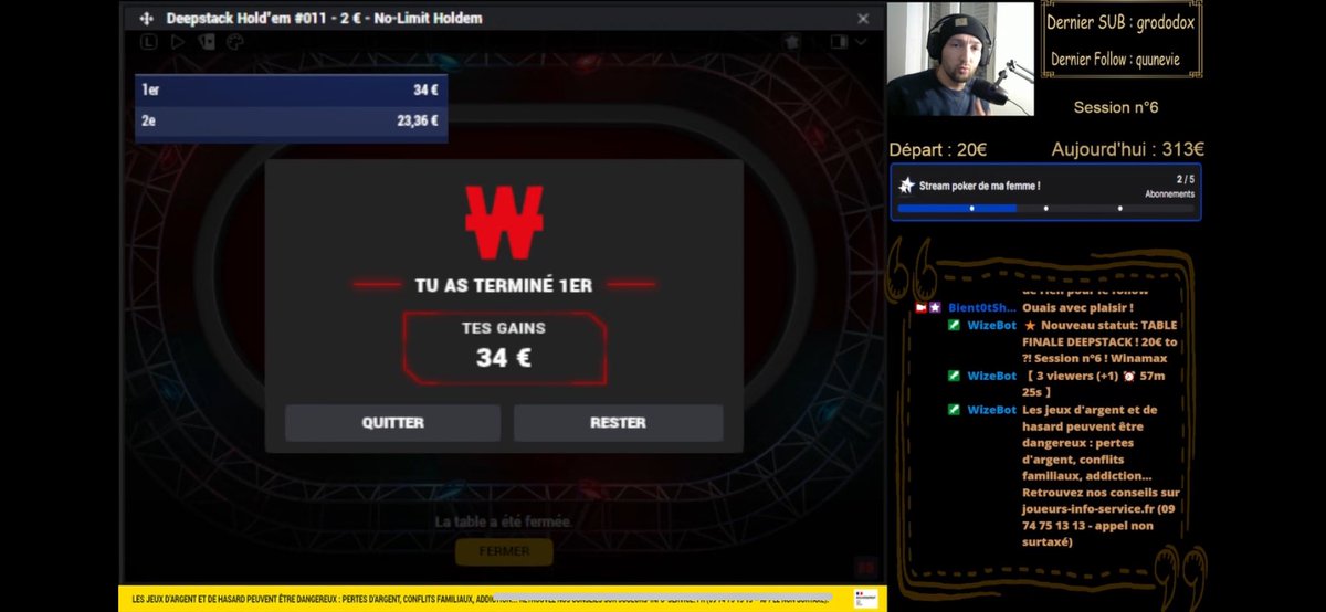 QDelaforge's tweet photo. Win d’un des plus petits 2€ de la grille @Winamax. 
Ça fait plaisir quand même ! Et c’était en stream ! 
#poker #win #winamax https://t.co/Wak1aYnzSn