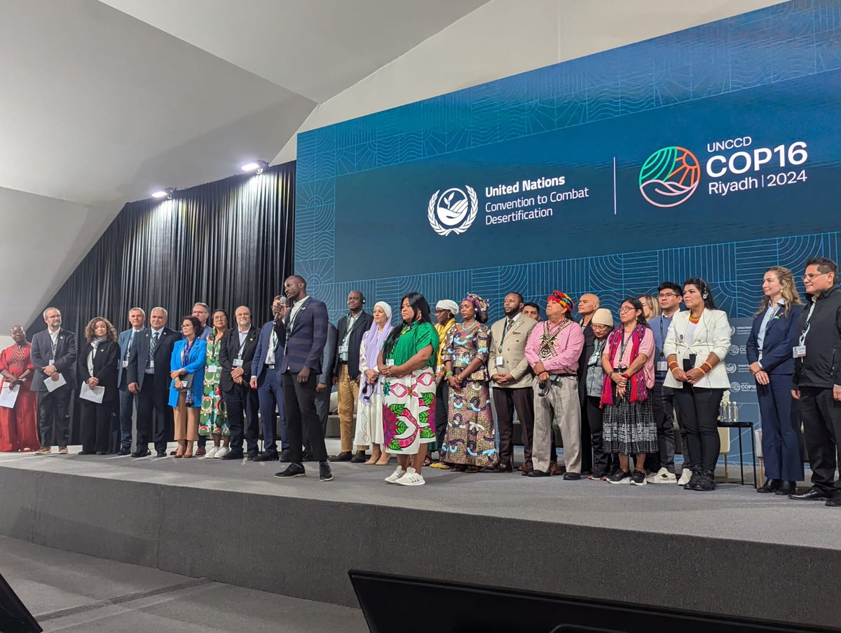 RKachungu's tweet photo. Great interactions at COP16, Riyadh. What an honour to have given a closing intervention from the Frontline perspective, given the Riyadh Action Agenda.

@bankimooncentre @UNDP @equatorinit https://t.co/5vU2ZCWTqo