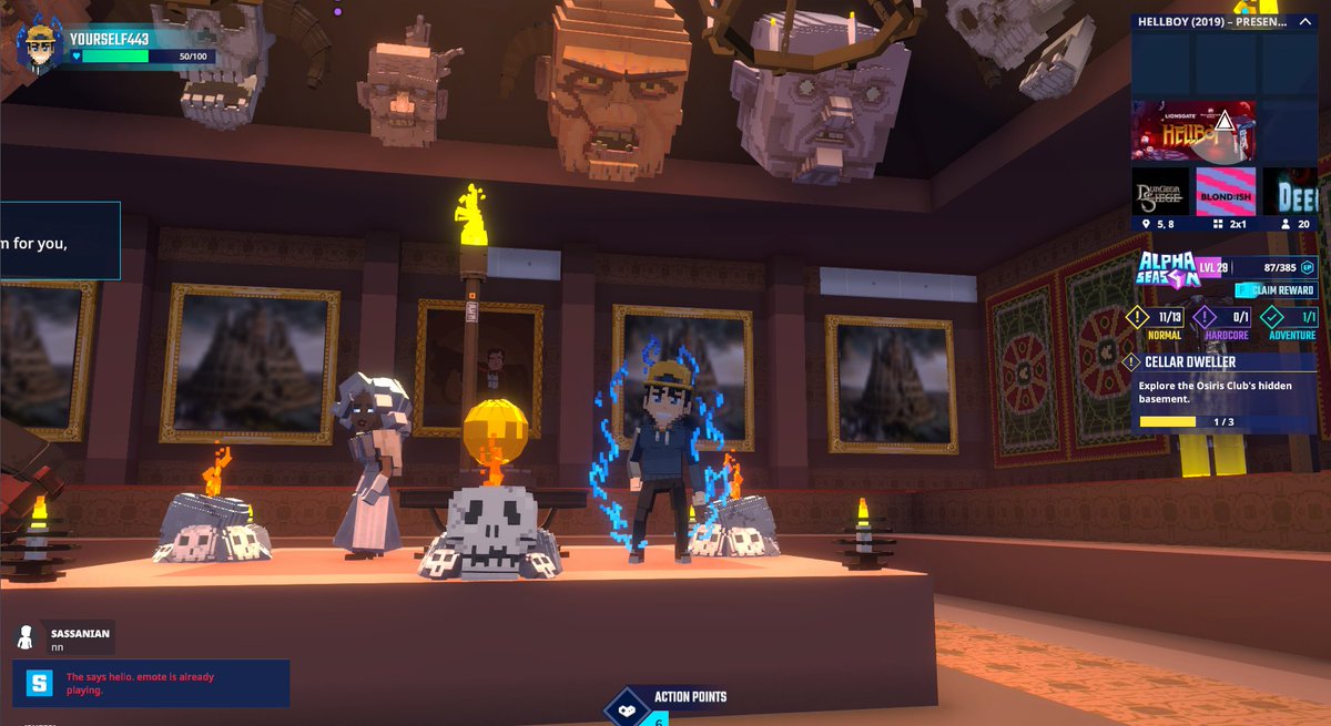 Sneaking into the Osiris club in Hellboy (2019) in <a href="/TheSandboxGame/">The Sandbox</a>. Things are about to get supernaturally exciting! 😈🔥 <a href="/Lionsgate/">lionsgate</a> register-landings.sandbox.game/alphaseason4-s… #TheSandbox #AlphaSeason4 #AS4SocialChallenge