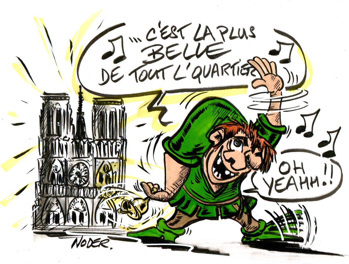 Notre Dame de Paris , toute neuve toute jolie !!!!
#NotreDameDeParis #NotreDame 

{ dessin pour le Chatillonnais)
