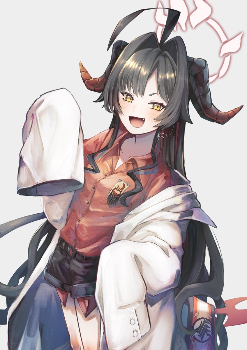 鬼怒川カスミ(ブルアカ) 「#ブルアカカスミの高笑いを聞かせてくれ〜〜〜〜〜〜〜 」|秋人のイラスト