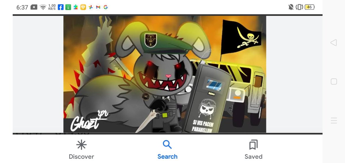 DuronTatan's tweet photo. HTF Happy Tree Friends oc Character Ghost Bunny Army Soldier https://t.co/Qi4rFifSTI
