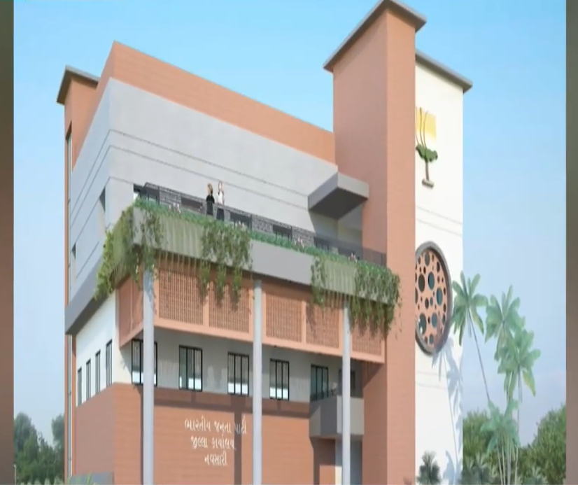 CR Patil lays foundation stone for new BJP office ‘Shri Kamalam’ in Navsari