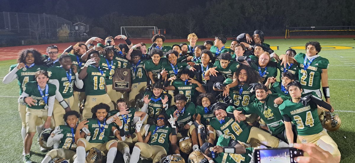 The Moreau Catholic Mariners are the CIF Nor Cal Div 7-AA CHAMPS for the first time EVER in school history!! One more to go!! #RoadToState #RingSzn 💍