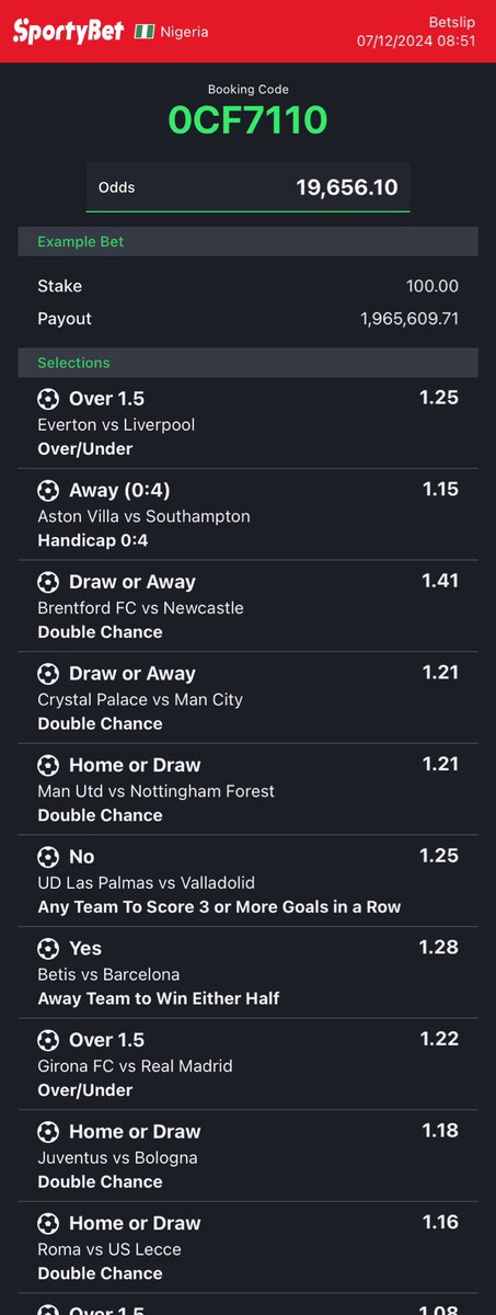 Abihonour_27's tweet photo. Properly booked for today 👍

     Join winnings team
Many winnings going on here 

    19k Odds✍️

  100 to win 2.2 Million💼

      Come get the code now

Click the link below for code👇

https://t.co/FxdX7nH0IE…

https://t.co/FxdX7nH0IE…

     Join fast and win 🥇 https://t.co/OJR9o1aTz4