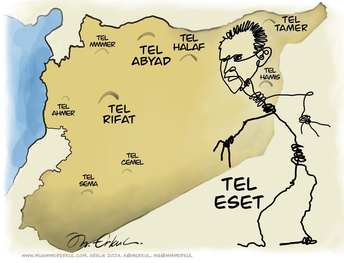 Tepeler arasında, telden bir adam! #suriye #ÖzgürlükŞafağıOperasyonu #ÖzgürSuriyeOrdusu #muammererkulçizgileri #karikatür #cartoon