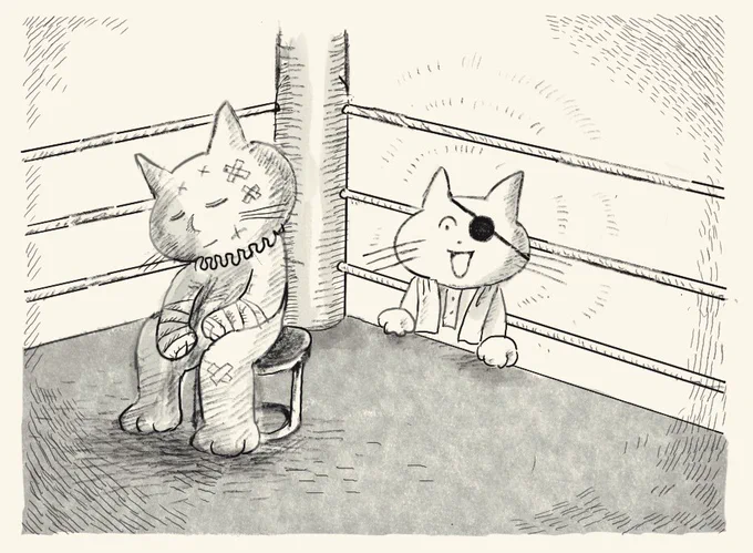 もともとしろねこだよ!

#みんなで楽しむTwitter展覧会 
#芸術同盟
#ねこまんが
#冬の創作クラスタフォロー祭り 
#イラスト
#あしたのジョー 