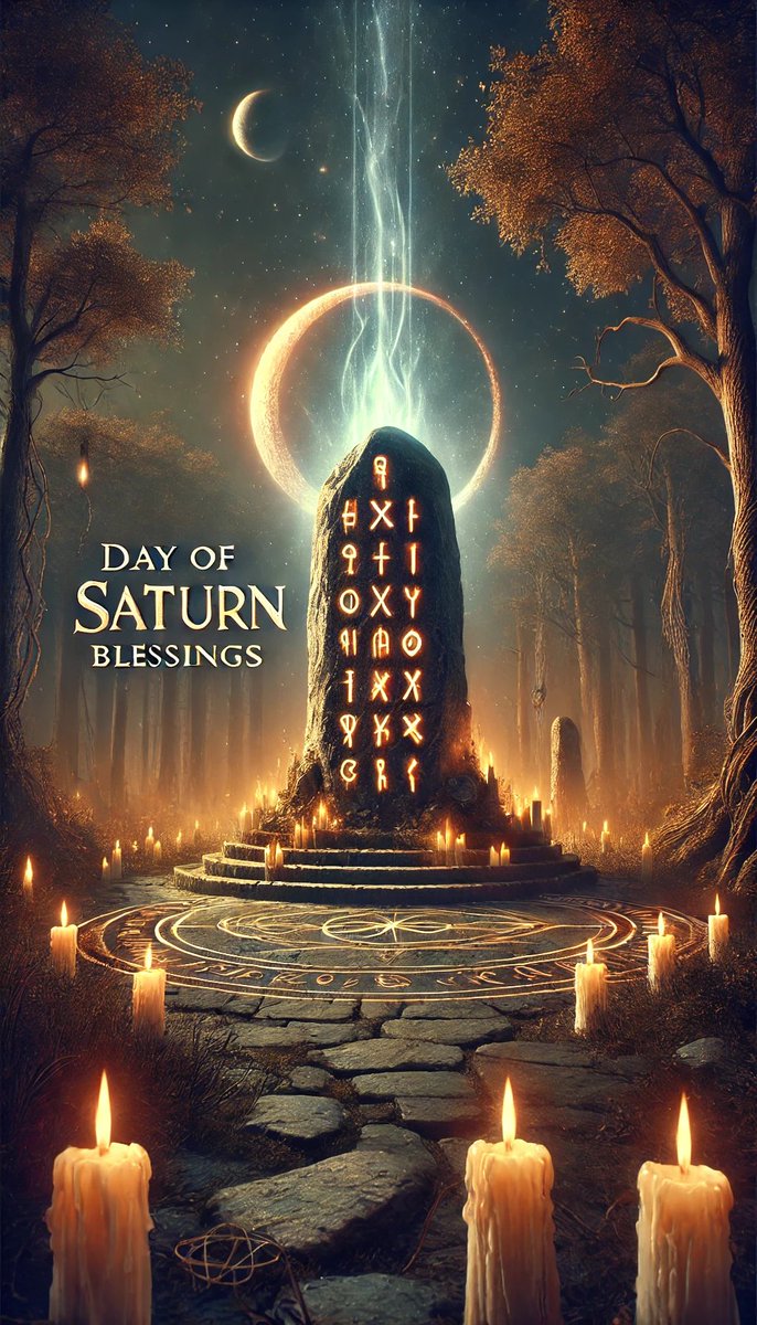 Druidshaven's tweet photo. โจ๐ Day of Saturn Blessings ๐โจ
Honor Saturnโs powers of structure, discipline, and transformation today.
๐ Release the old. ๐ฑ Build anew. ๐ฎ Embrace resilience.
"As above, so below,
Through Saturnโs wisdom, I grow."
#DayOfSaturn #PaganWisdom https://t.co/rvxFa1N51Y