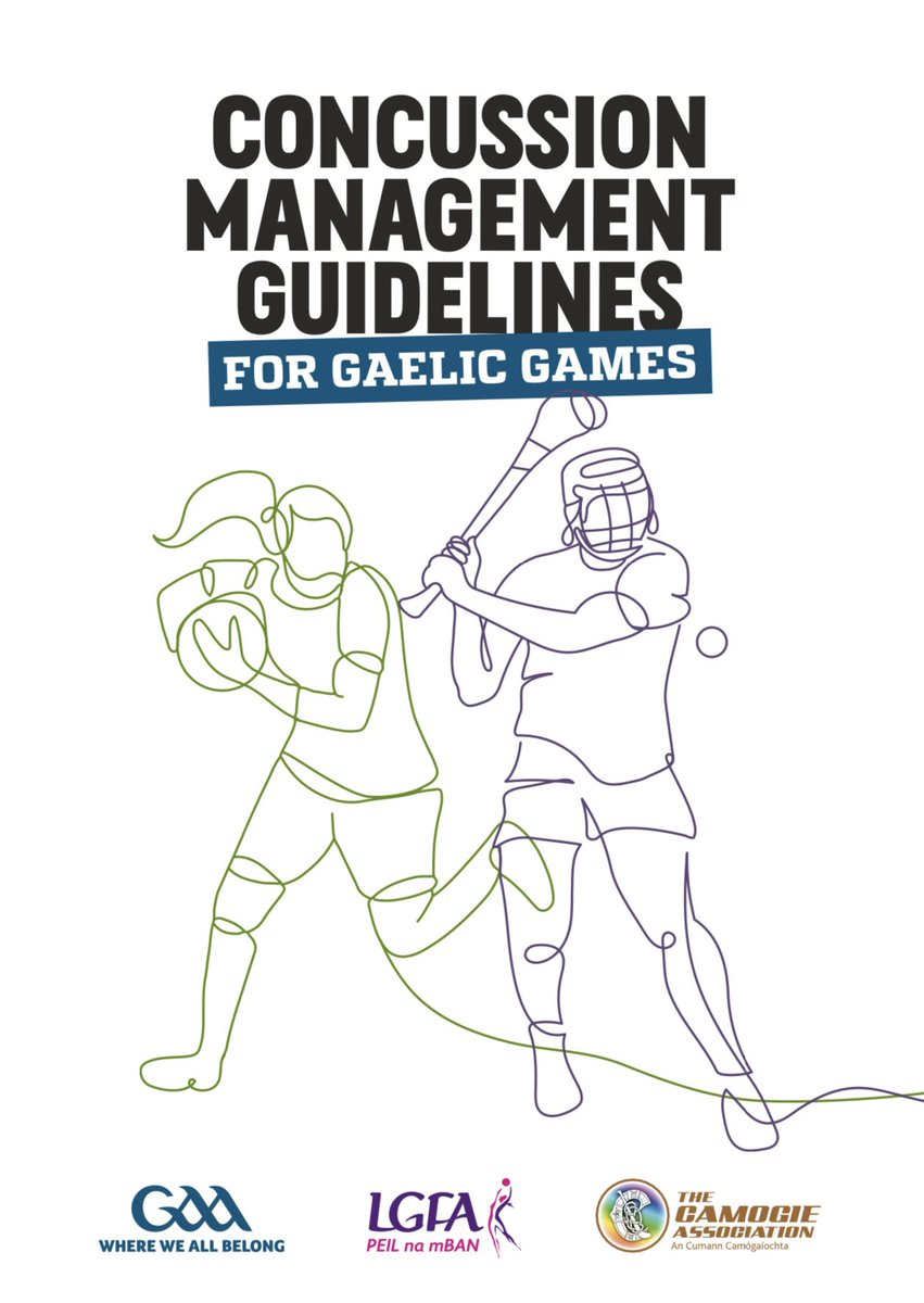 New Gaelic Games Concussion Guidance Document 2024

🧠 Recognise and Remove 
🏐 GRTP timelines 
⚕️Medical Clearance 

Full document:
learning.gaa.ie/concussion