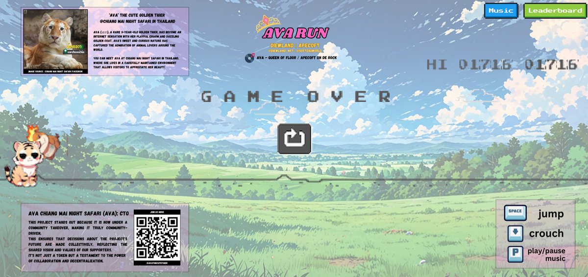 softdigiworld's tweet photo. I challenge you to beat my score! Anyone who loves Ava can join Team Ava, or you can join Team Thailand. The highest scorer will get a kiss from Ava!
#น้องเอวา 
#viral #viraltiger $ava #AVAGOLDENTIGER #avagame https://t.co/RHTPTxUSqw
