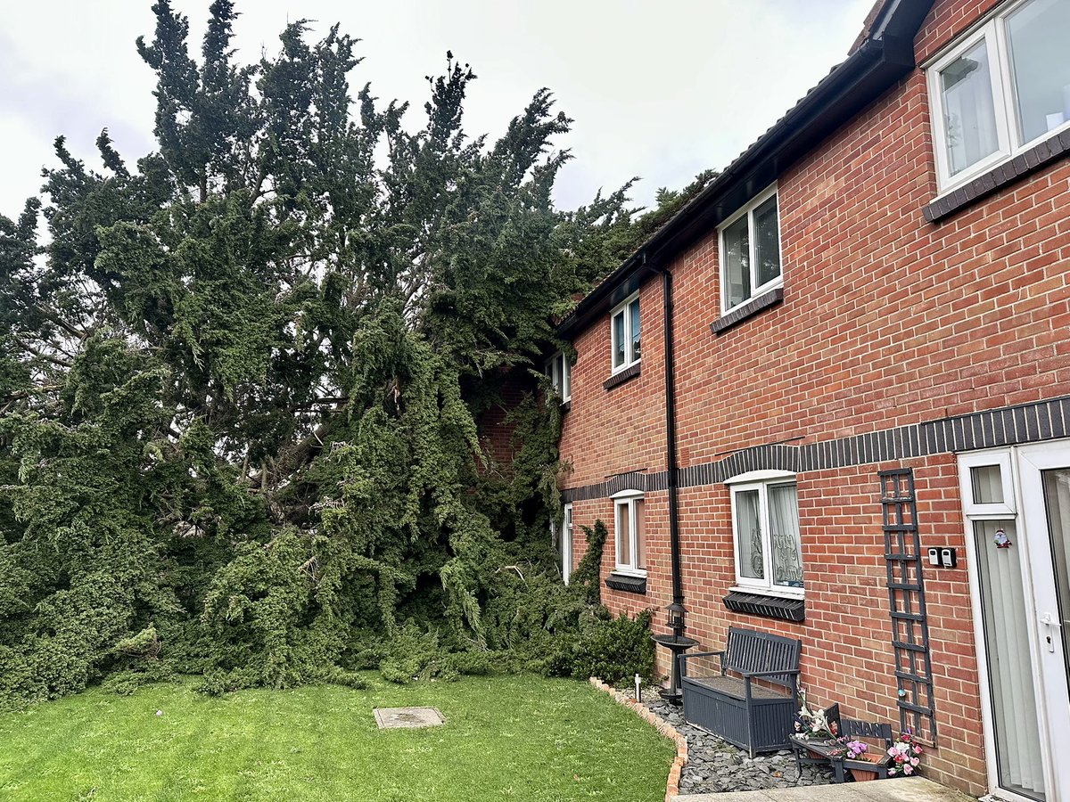 Parts of Burnham on Sea took a battering last night 🌧️🌪️☂️

#StormDarragh