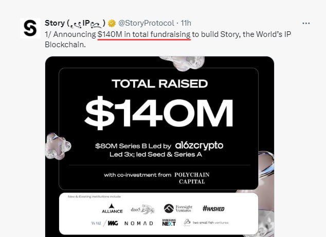 Săn airdrop Story Protocol - Blockchain Layer1 raise fund $134.3M 

<a href="/StoryProtocol/">Story</a>   là một blockchain layer-1 dựa trên Cosmos SDK, tương thích với EVM và sử dụng cơ chế đồng thuận ComeBFT để đảm bảo tính cuối cùng nhanh chóng và chi phí thấp. Nó xử lý hiệu quả