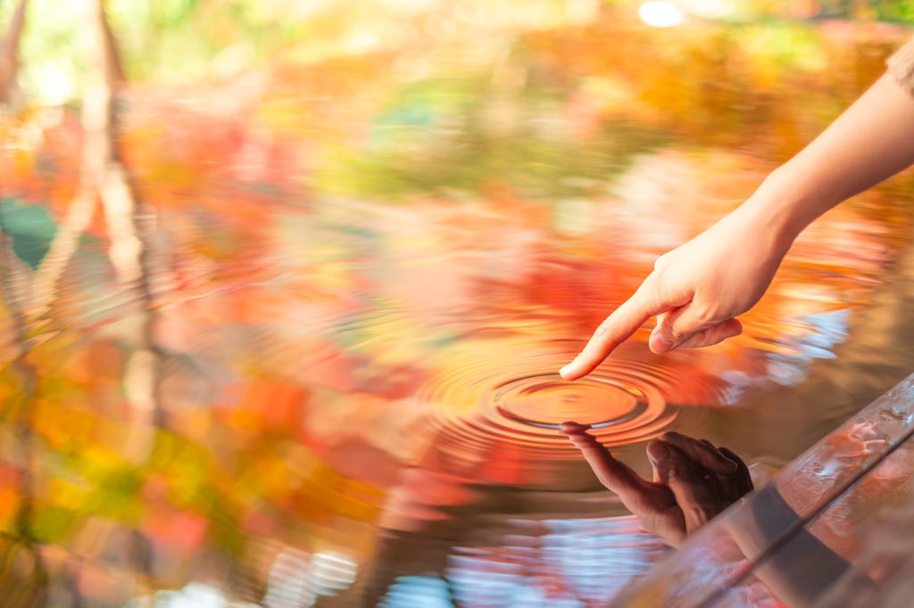 美しい秋の水鏡世界𓂃 𓈒𓏸🍁