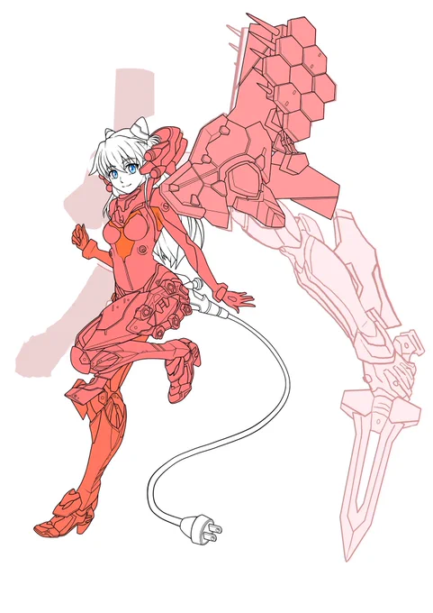 数年前に描いてたけど放置してるアスカ