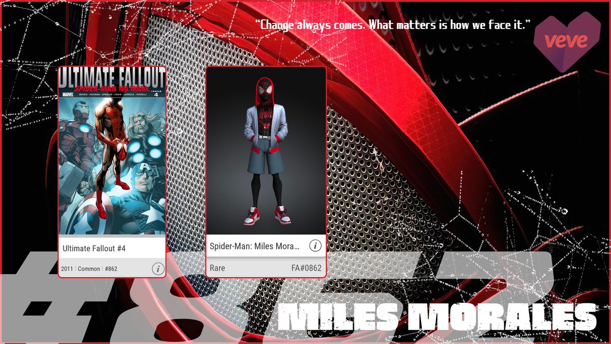 sc0tchy68's tweet photo. Miles Morales is on the rise @veve_official FA Collectible / FA Comic matching mints 862 🔥 the date it all started for Spider-Man #AF15 @ViVa_La_VeVe @MrktSmart @mazerolle_denis @OlivierWeb3 @Ben64CF @nft_pirates @My_Collectables @Namecoast https://t.co/s19AtHsgD8