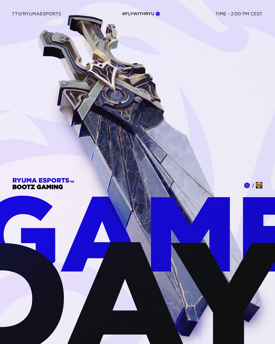 Wir haben Bock auf den Spieltag!🔥 Unser Main Team trifft heute auf @BootzMain 

🕖 14:00 Uhr
🖥️ twitch.tv/ryumaesports

#flywithRYU🔥🐉#ryumaesports