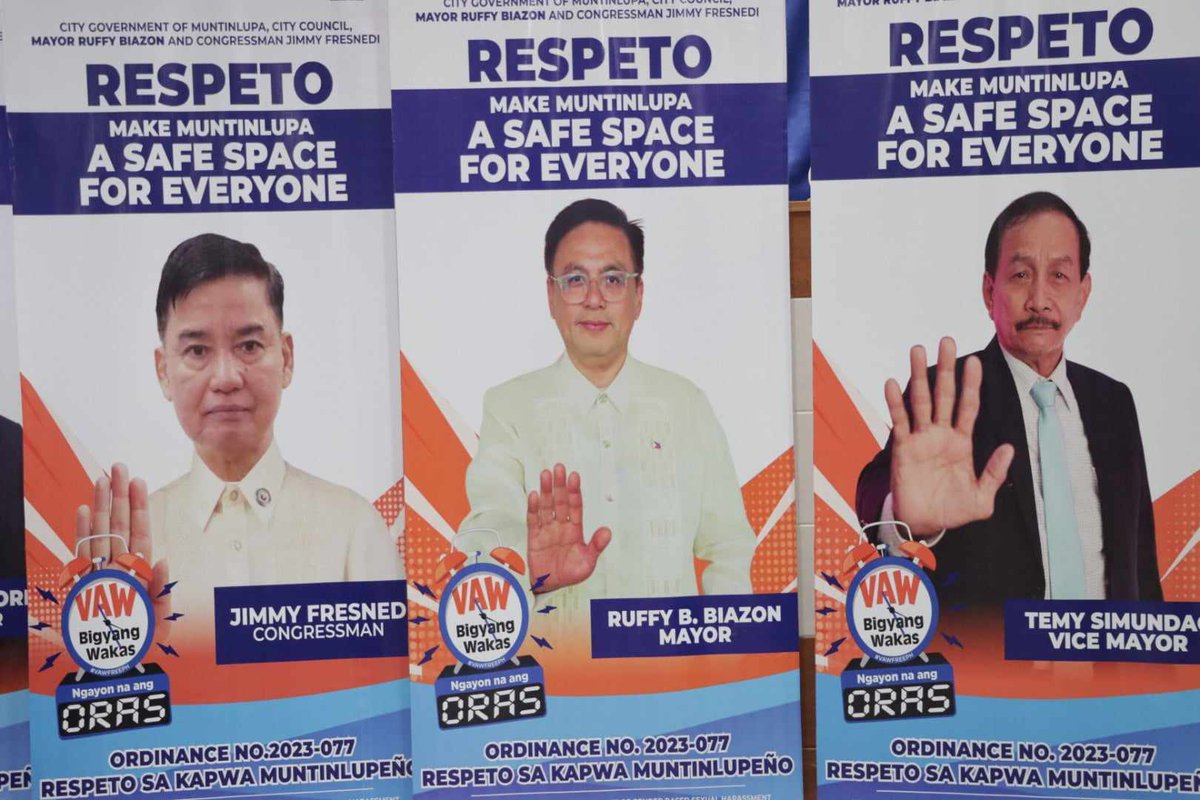 temy_simundac's tweet photo. Muntinlupa City ANTI - VAWC campaign
𝗧𝗶𝗺𝗲 𝗡𝗢𝗪 𝘁𝗼 𝗲𝗻𝗱 𝗩𝗔𝗪!

#EndVAW #VAWFreePH https://t.co/Iv8IdNOyI1