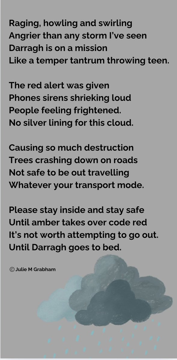 #StormDarragh #StormDaragh #StaySafe #poetrycommunity #poetry