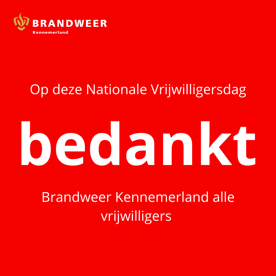 Vandaag, 7 december, staan we stil bij de onmisbare inzet van vrijwilligers in heel Nederland. Vanuit de Veiligheidsregio Kennemerland willen wij onze brandweervrijwilligers bedanken voor hun inzet voor de veiligheid en het welzijn van de inwoners en bezoekers van onze regio. 🔥