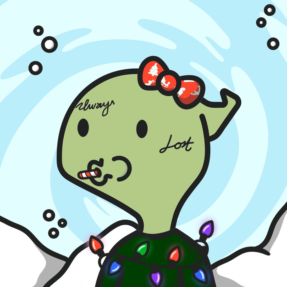 Angie18Gelo's tweet image. Had so much fun in the discord using the bot and making my other @LongLostNFT festive, decided to give the others the same treatment 😁 I wanted twinkle lights and boy did I luck out ✨ 
#LostAF