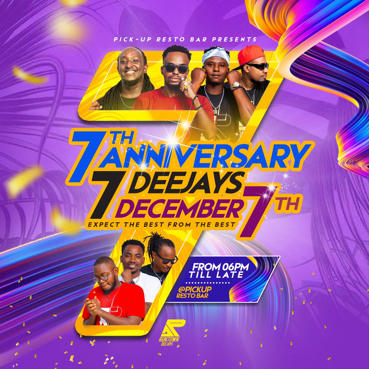 7 years strong, 7 DJs deep tonight’s all about epic vibes and non-stop beats! 🎶🔥 Let’s make it a night to remember! ”
#abatwip
#runtowndjs #birthdayboys #burundionthemap