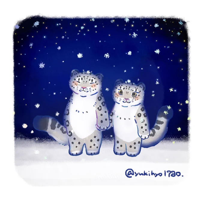 手袋みたいに温かいね🧤❄️

#イラスト 