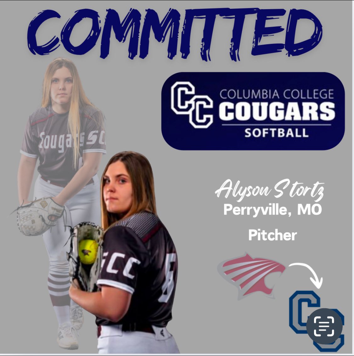 She’s committed!! Congrats to Alyson for committing to Columbia College! Go be great!! #SCCougs