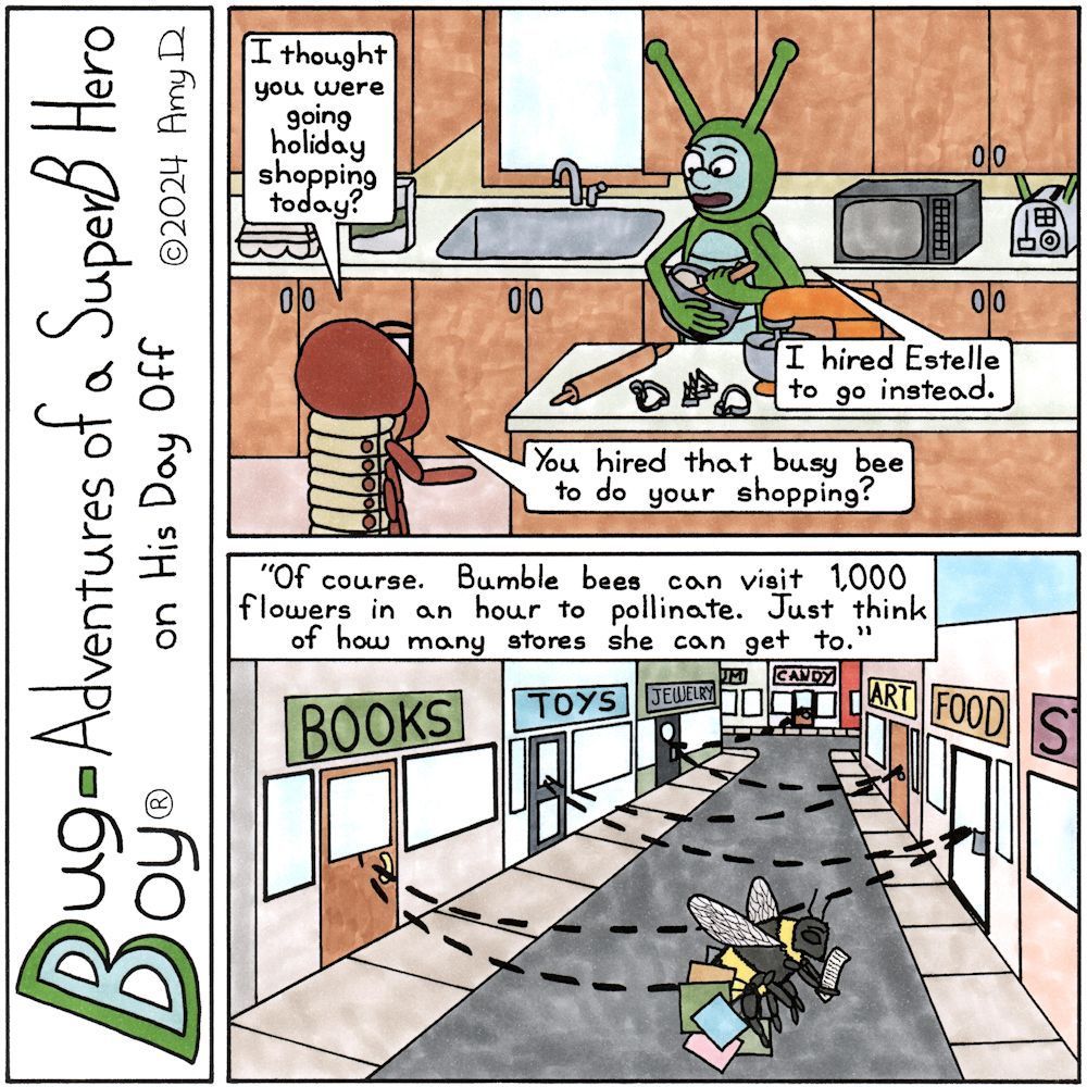 BugBoyComics's tweet photo. This week: Outsourcing
Shopping for the bug lover in your life? New items have been added to the Bug Boutique just in time for holiday delivery
https://t.co/7PesmDlnzM
#BugBoyComics
#PersonalShopper #BumbleBee #ChristmasCookies #BugFacts #ComicStrip #WebComic #Entomologist#BugArt https://t.co/f2UvToH2Mb