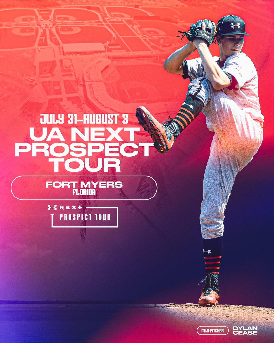 BaseballFactory's tweet photo. Are YOU the NEXT prospect? Join us next summer in the UA Next Prospect Tour in Fort Myers. Compete against the best at JetBlue Park at Fenway South! Open to elite High School and Middle School players in Class of 2030, 2029, 2028, 2027. Nominate a player: https://t.co/b0wxjZWFL5 https://t.co/qyxAJVFZ4S