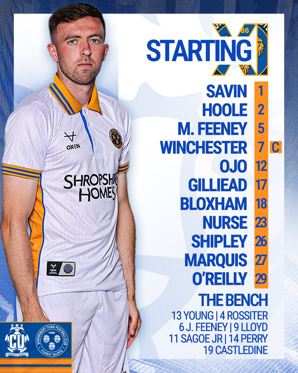 shrewsburytown's tweet photo. 📋 TEAM NEWS IS IN!

⚪️🟠 #Salop https://t.co/2L6bc4X31k
