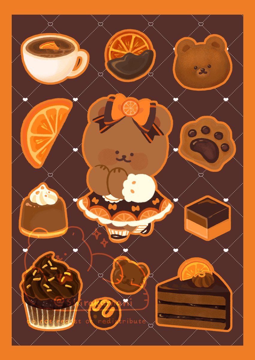 「Chocolate Orange Bear  」|mani 🧸 COMM OTWのイラスト