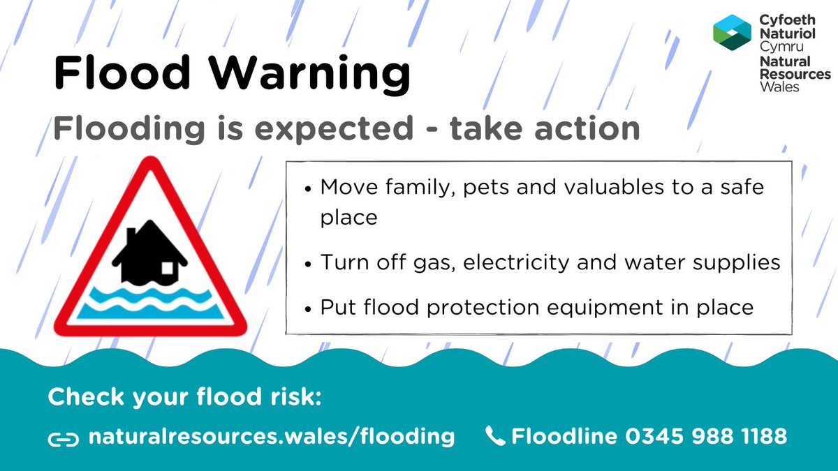 Additional flood warnings are being triggered as rivers respond to the heavy rain brought by #StormDarragh ⚠️

Flood water can be extremely dangerous and can hide hazards. Do not attempt to walk or drive through floodwater.

Check the latest in your area orlo.uk/lvT1D