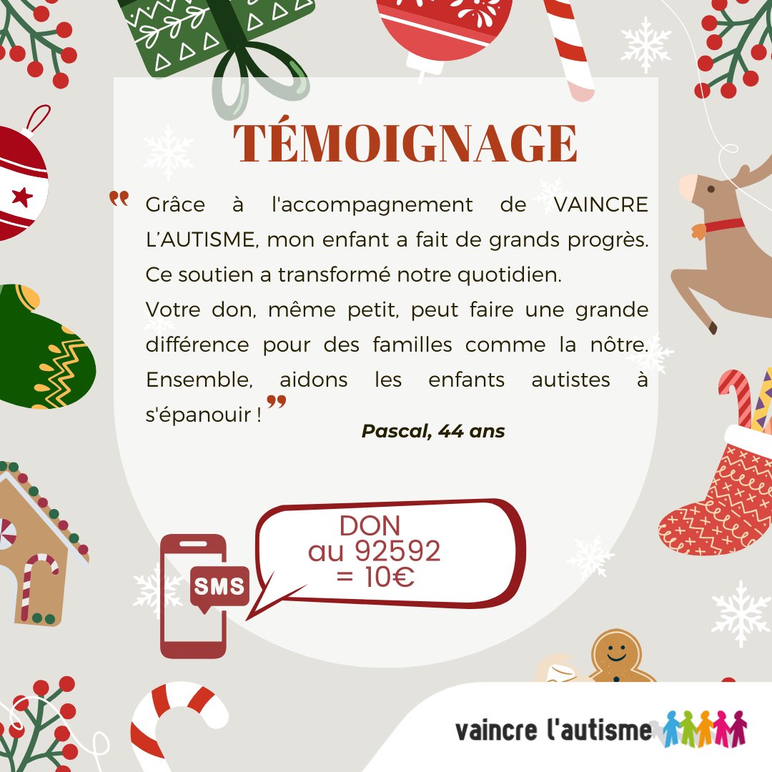 #CeSontLesPetitsGestesQuiFontLeGrandDon
🎁 Les enfants autistes méritent les mêmes chances de grandir et de s’épanouir. 
📲 👉 Envoyez  DON par SMS  au 92592 = 10€ 🌟 
💻🌟 ou Faites un don en ligne sur : ow.ly/Mfhm50Uk5M1