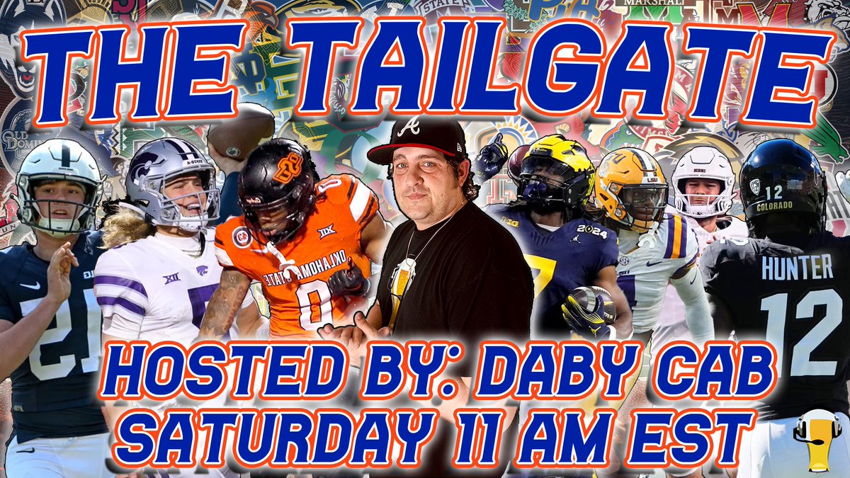 DabyCab's tweet photo. 1HR till #TheTailGate on @PubSportsRadio
Championship Saturday is here & the gang is ready to rock.
Tune in & let’s dominate the board.
⬇️ ⬇️ ⬇️
https://t.co/95SwB1iW41 https://t.co/zH1tSW9duY