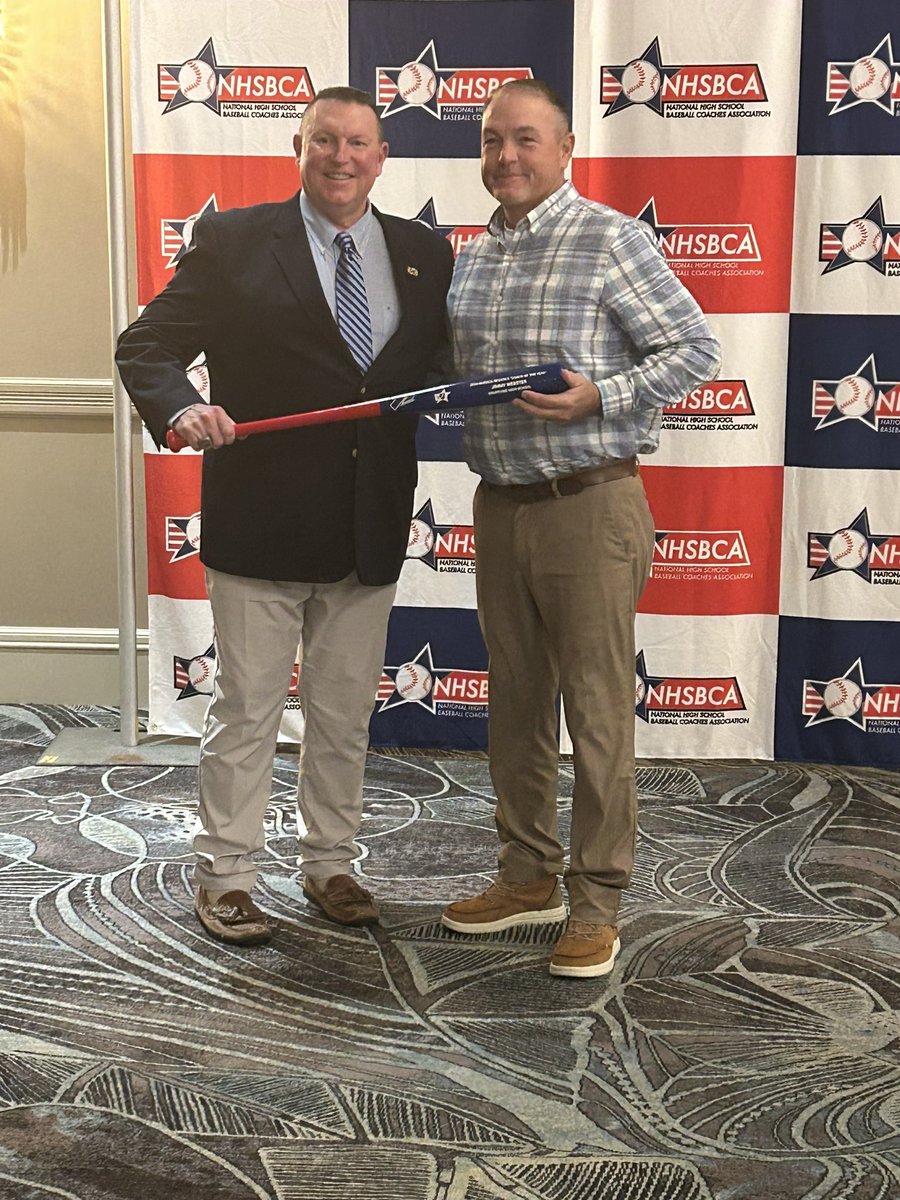 Jimmy Webster (@jwebgcisd) on Twitter photo Honored and humbled to represent <a href="/Grapevine_HS/">Grapevine High School</a>, <a href="/GCISD/">Grapevine-Colleyville ISD</a>, and <a href="/GCISD_Athletics/">GCISD Athletics Dept.</a> as the 2024 Region 6 (TX, OK, LA, AR, and MS) Coach of the Year. Thank you to the <a href="/Gvinebaseball/">Mustang Baseball</a> players, parents, and this incredible coaching staff.
<a href="/TxHS_Baseball/">TxHSBaseball</a> <a href="/THSBCA/">THSBCA</a> <a href="/HighSchoolBCA/">High School Baseball Coaches Association</a> Honored and humbled to represent <a href="/Grapevine_HS/">Grapevine High School</a>, <a href="/GCISD/">Grapevine-Colleyville ISD</a>, and <a href="/GCISD_Athletics/">GCISD Athletics Dept.</a> as the 2024 Region 6 (TX, OK, LA, AR, and MS) Coach of the Year. Thank you to the <a href="/Gvinebaseball/">Mustang Baseball</a> players, parents, and this incredible coaching staff.
<a href="/TxHS_Baseball/">TxHSBaseball</a> <a href="/THSBCA/">THSBCA</a> <a href="/HighSchoolBCA/">High School Baseball Coaches Association</a>