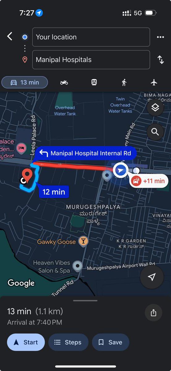 ajitbelani's tweet photo. @halairporttrfps why is old airport jammed. Trying to get to Manipal hospital since 45 mins. https://t.co/YLf0umLgn4