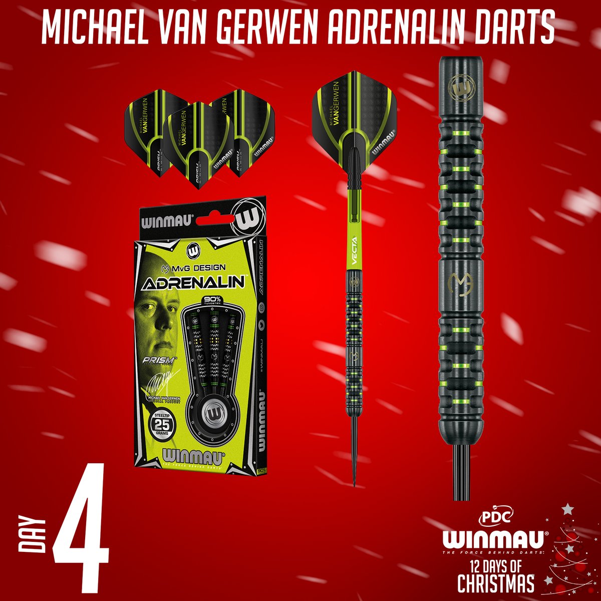 DAY 4️⃣

Another brilliant prize up for grabs in our PDC x <a href="/Winmau/">Winmau</a> 12 Days of Christmas!

🚨 Michael van Gerwen Adrenalin Darts 

Simply retweet and comment below your favourite World Championship moment for the chance to #win!

More 👉 bit.ly/WinmauChristmas