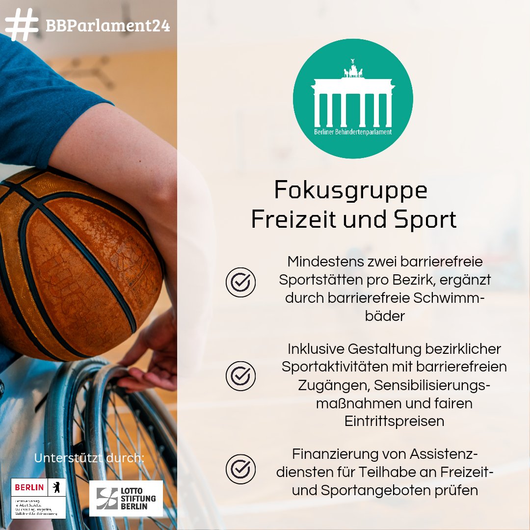 ⚠️Die Debatte über den Antrag Freizeit und Sport startet mit scharfer Kritik an Sportsenatorin Spranger. Die zuständige Fokusgruppe fühlt sich bei ihren Anliegen aus dem letzten Jahr nicht ernst genommen⚠️
Deshalb hat sie den Antrag - ergänzt um einen Zusatz - erneut eingereicht.
