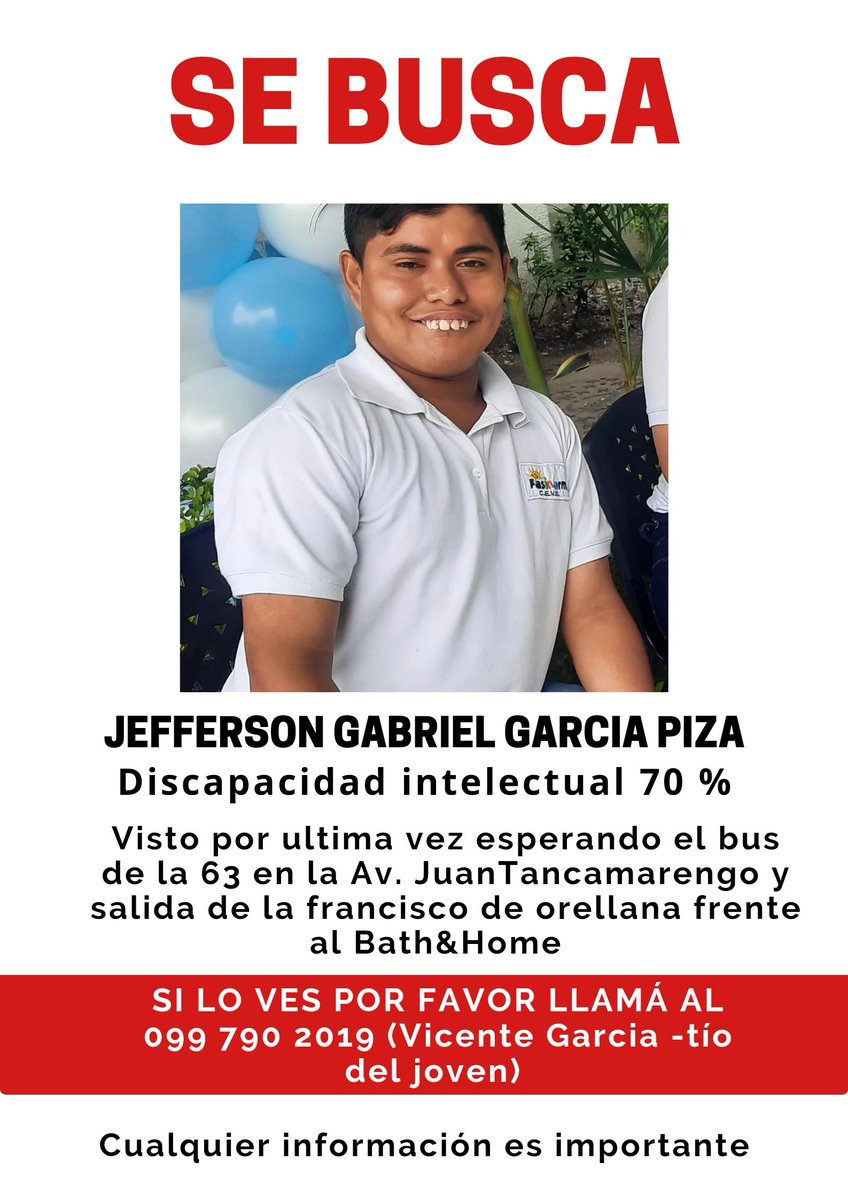 #DesaparecidosEcuador
Ayuden a compartir por favor, gracias