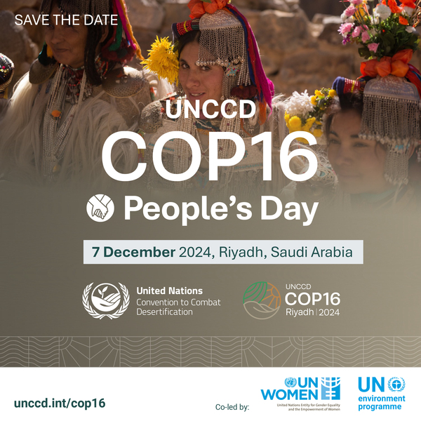 Today is People's Day at #COP16Riyadh. 

Our land calls on us to unite and create a legacy where humanity and nature thrive together.

Together, we’ll celebrate the voices and contributions of communities shaping a sustainable future #ForPeopleForPlanet: undp.org/events/unccd-c…