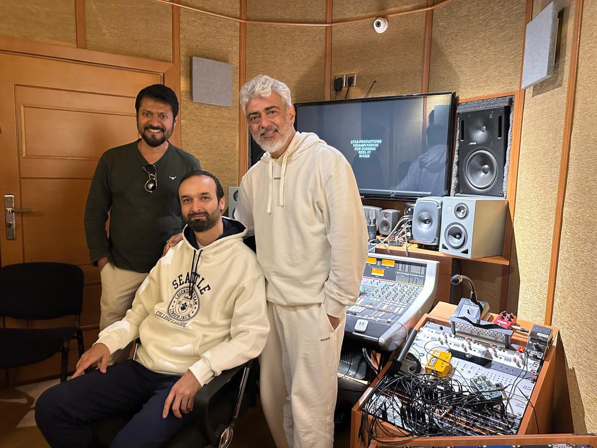 Suresh Chandra (@sureshchandraa) on Twitter photo AjithKumar completes dubbing 🎙️ for VidaaMuyarchi in Baku, Azerbaijan 📍
#Vidaamuyarchi In Cinemas worldwide from PONGAL 2025!
#AjithKumar #MagizhThirumeni #ToufanMehri <a href="/LycaProductions/">Lyca Productions</a> #Subaskaran <a href="/gkmtamilkumaran/">GKM Tamil Kumaran</a> <a href="/anirudhofficial/">Anirudh Ravichander</a> <a href="/omdop/">OM PRAKASH.ISC</a> <a href="/srikanth_nb/">EditorSrikanthNB</a> <a href="/MilanFern30/">Milan Fernandez</a> AjithKumar completes dubbing 🎙️ for VidaaMuyarchi in Baku, Azerbaijan 📍
#Vidaamuyarchi In Cinemas worldwide from PONGAL 2025!
#AjithKumar #MagizhThirumeni #ToufanMehri <a href="/LycaProductions/">Lyca Productions</a> #Subaskaran <a href="/gkmtamilkumaran/">GKM Tamil Kumaran</a> <a href="/anirudhofficial/">Anirudh Ravichander</a> <a href="/omdop/">OM PRAKASH.ISC</a> <a href="/srikanth_nb/">EditorSrikanthNB</a> <a href="/MilanFern30/">Milan Fernandez</a>