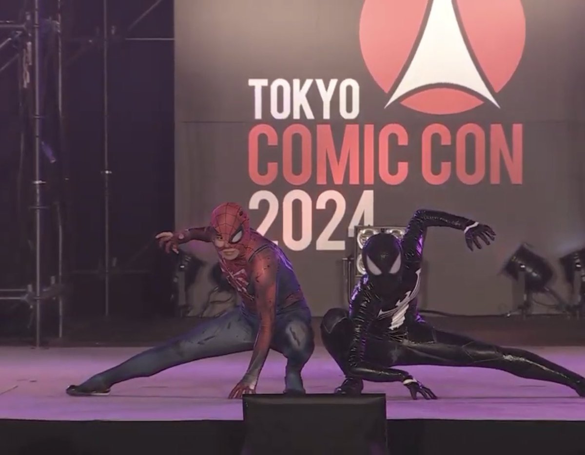 BTTF2022's tweet image. 東京コミコン2024
2日目お疲れ様でした～！！🤟

とうくんとのチーム
「The twin spiders」でランウェイに
出ました！🥹✨️
ずっとやりたかったゲームの併せが出来て
最高でした😭

ポーズの動きがシンクロしてたみたいで
奇跡...😭

 #東京コミコン2024
 #東京コミコン2024コスプレ