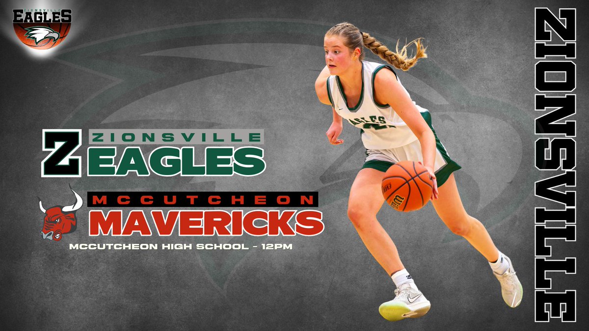 Zionsville High School Athletics (@zcseagles) on Twitter photo ๐ GIRLS BASKETBALL ๐ Good luck to <a href="/ZionsvilleGBB/">Zionsville GBB</a> as they hit the road today to battle <a href="/mccutcheonmavs/">McCutcheon Athletics</a> ! Tip off is at noon. GO EAGLES!!
๐๏ธ public.eventlink.com/tickets?t=1045โฆ ๐ GIRLS BASKETBALL ๐ Good luck to <a href="/ZionsvilleGBB/">Zionsville GBB</a> as they hit the road today to battle <a href="/mccutcheonmavs/">McCutcheon Athletics</a> ! Tip off is at noon. GO EAGLES!!
๐๏ธ public.eventlink.com/tickets?t=1045โฆ
