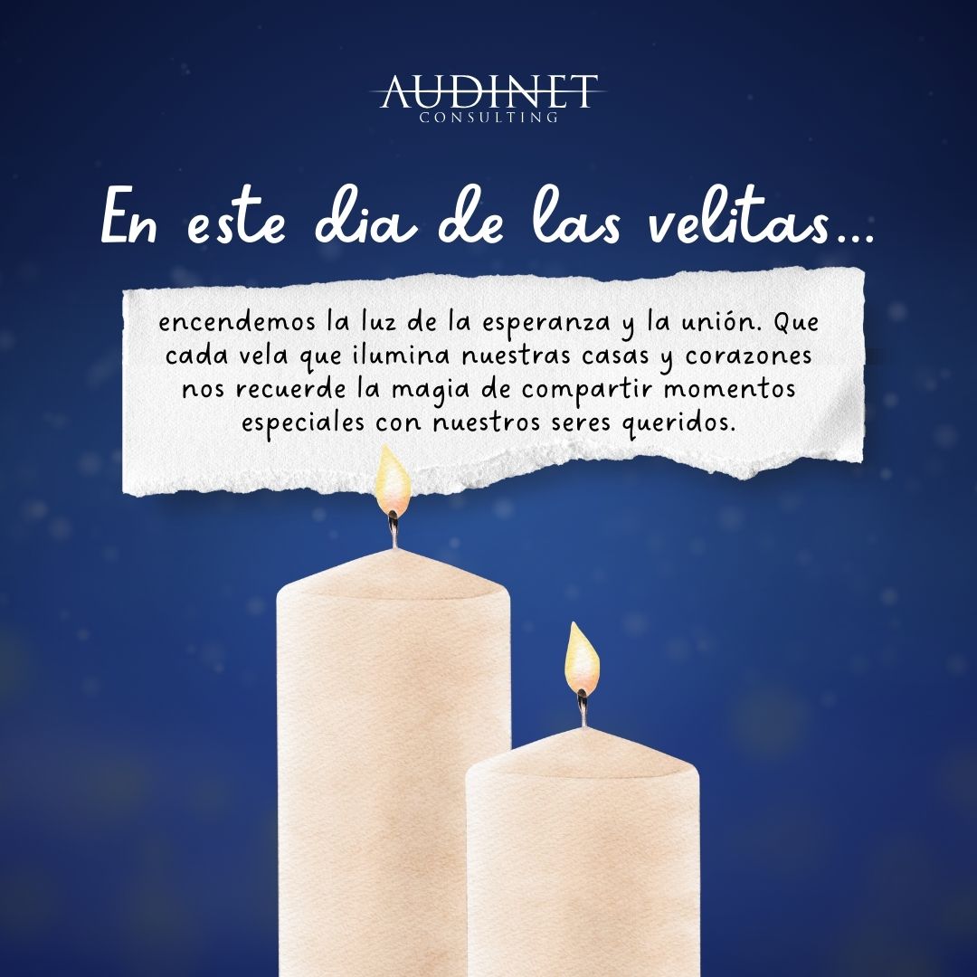 AudinetConsult's tweet photo. 🕯️✨ En este Día de las Velitas, encendemos la luz de la esperanza y la unidad. Que cada vela ilumine nuestros caminos y fortalezca la confianza en los lazos que hemos construido. ¡Feliz Día de las Velitas de parte de todo el equipo de AudiNet! 🎉❤️ 

#AudiNet #Consultoría https://t.co/jZIwaw8OVz