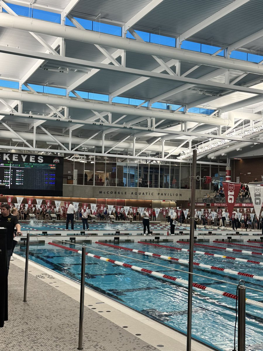 GalesSwimming's tweet photo. Good morning Gale Nation! Will McMasters is ready and taking on A flight this morning at the Ned Reeb Memorial. Our favorite facility to swim- OSU ❤️🩶 https://t.co/mKUUl713zI