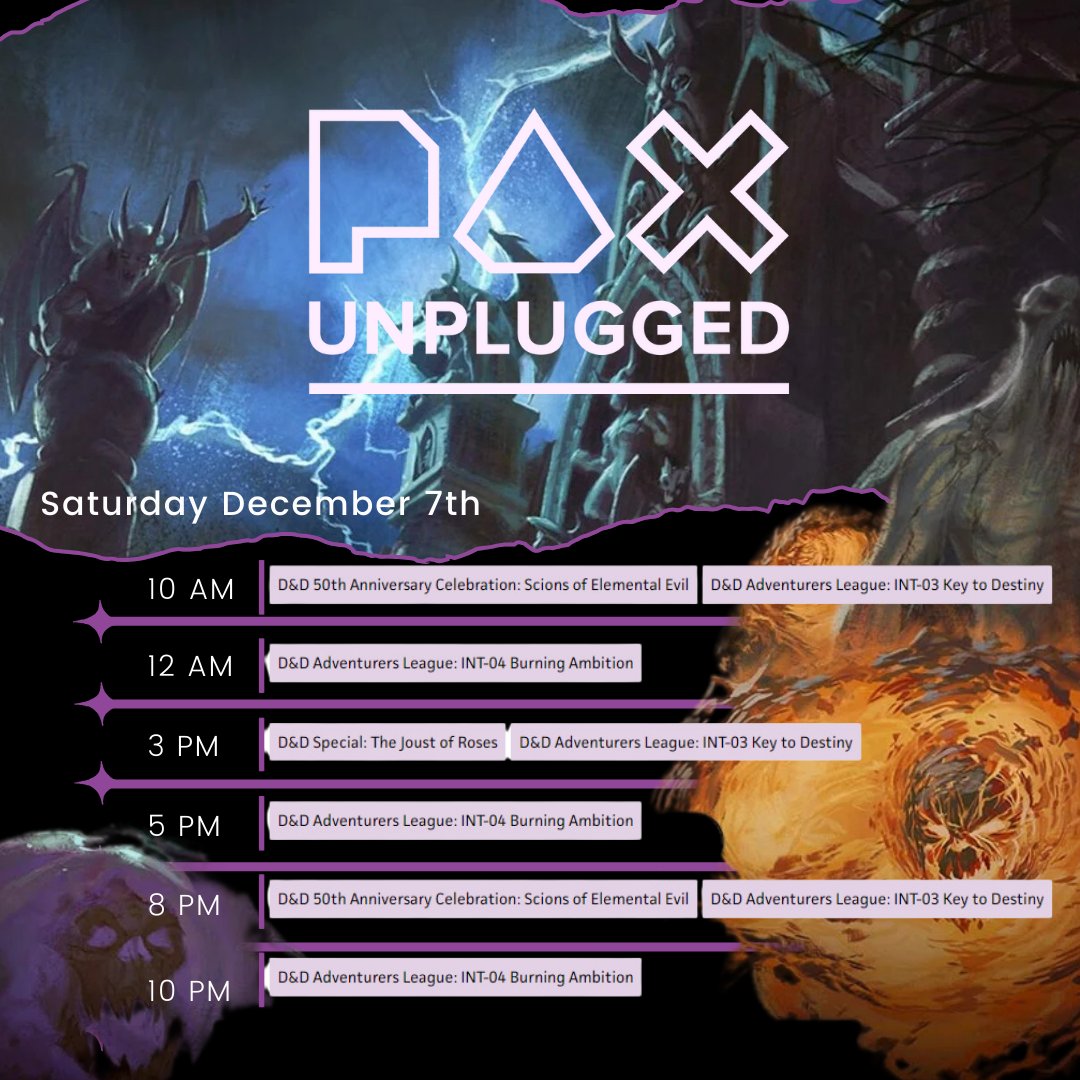 baldmangames's tweet image. We’ve had a blast so far at @pax! Our INTRO to ADVENTURER’S LEAGUE sessions have been great to see new players in! Special shoutout to the new party “Oops all Kobolds” (you gotta love it when 5 out of 7 strangers pick the same race!) Hope they got into trouble! ONWARD DAY 2!!!