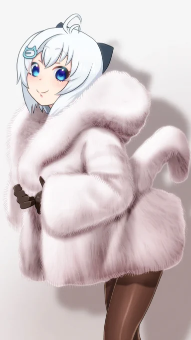 今年の冬も寒そうなのでギガふわふわシロちゃんあったかくして過ごしてくれー#電脳少女シロ#SiroArt 
